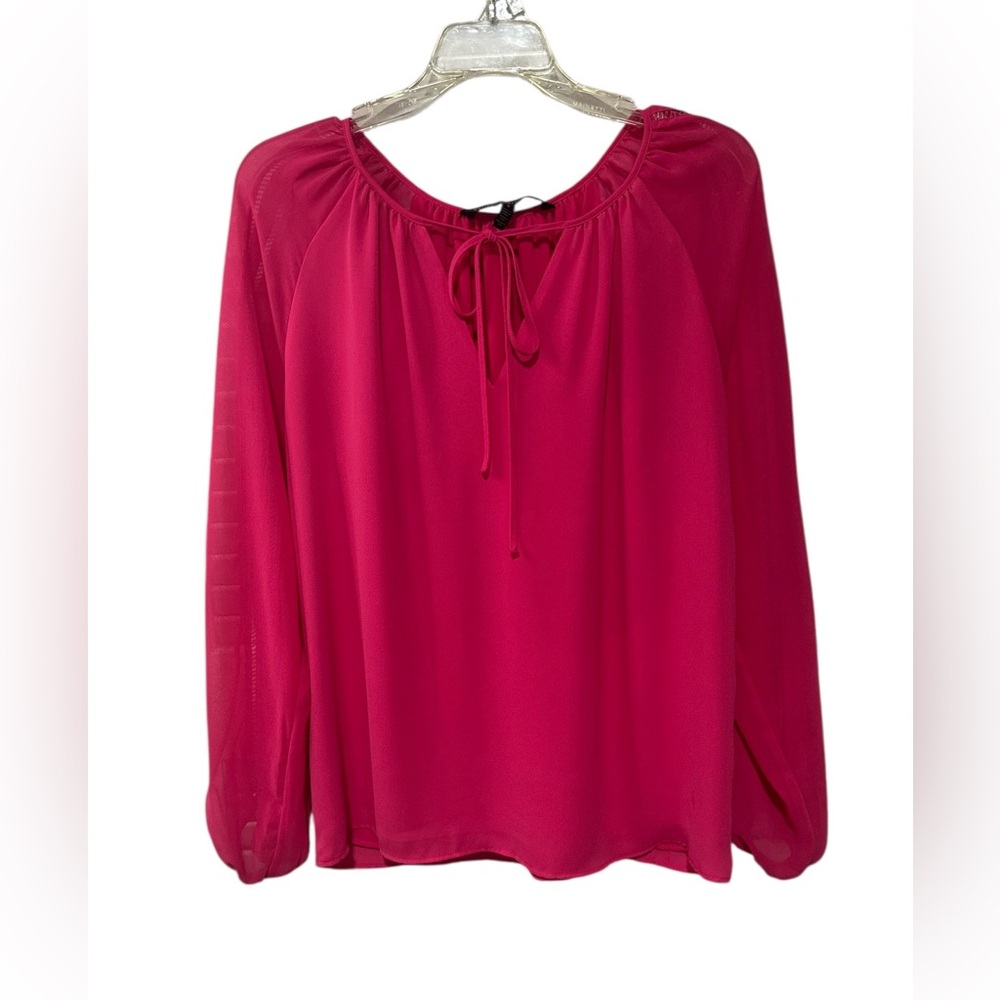 White House Black Market Fuchsia Boho Blouse In Women's Size 4